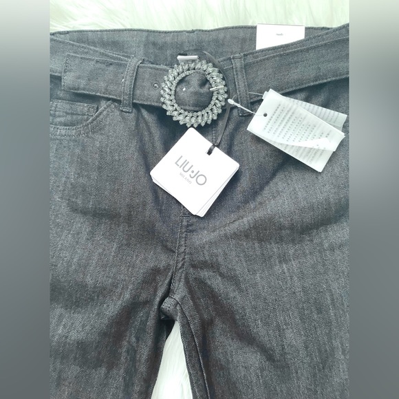 RHINESTONE BELTED JEANS - Picture 3 of 6